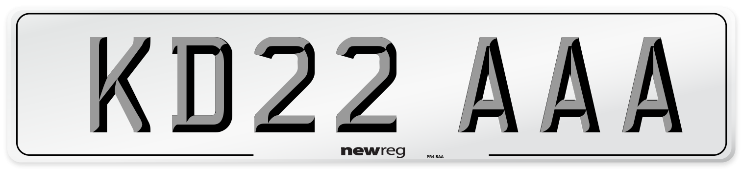 KD22 AAA Number Plate from New Reg